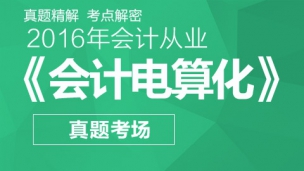 2017年会计从业新大纲题库-会计电算化